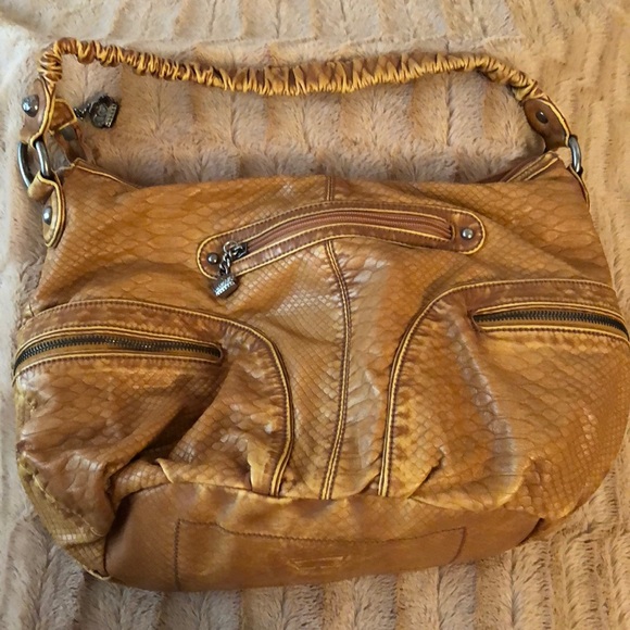 Kathy Van Zeeland Mustard Casual Handbag - Picture 2 of 4